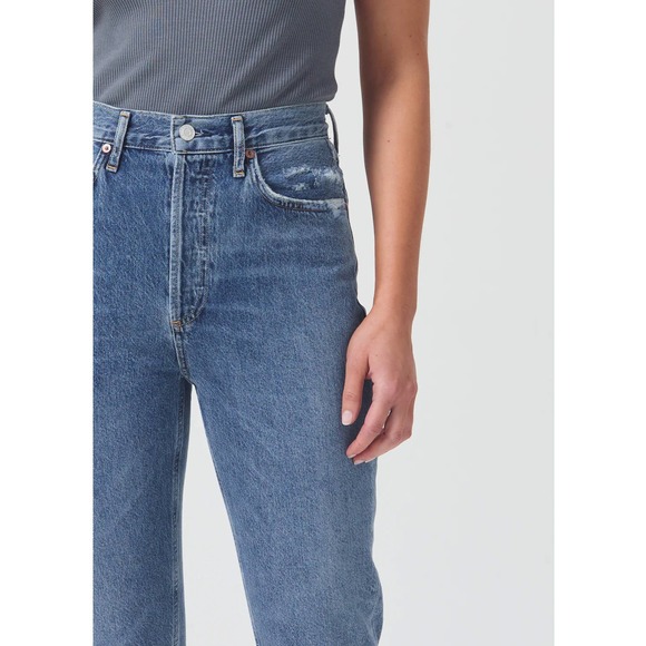 AGOLDE RILEY HIGH RISE STRAIGHT CROP JEAN IN FREQUENCY - Picture 5 of 10